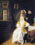 Samuel van hoogstraten The anemic lady Sweden oil painting artist